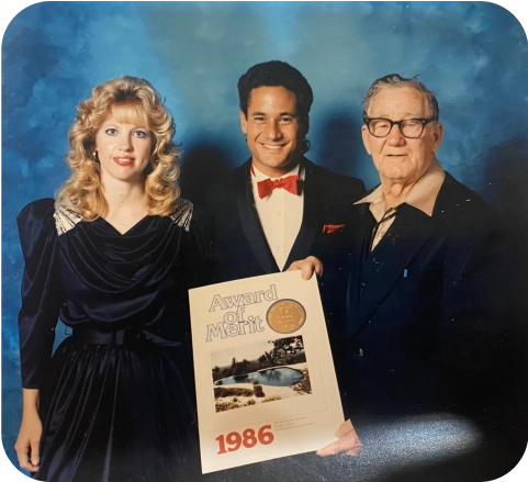 Photo of Carl and Peggy Henry with Mac McGee.